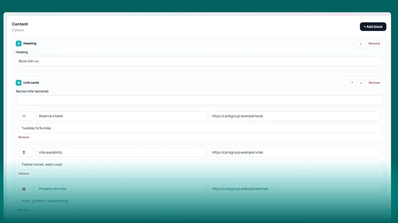 Editing a landing page in TAPP Toolkit