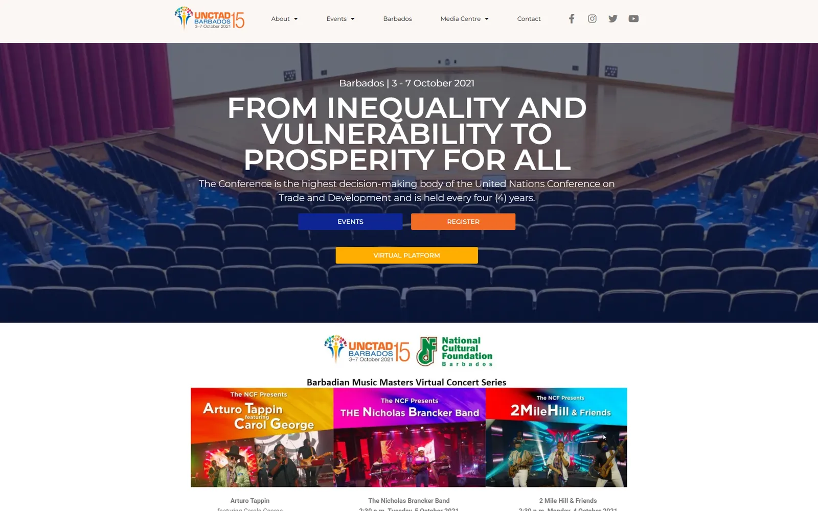 The UNCTAD 15 Barbados conference website