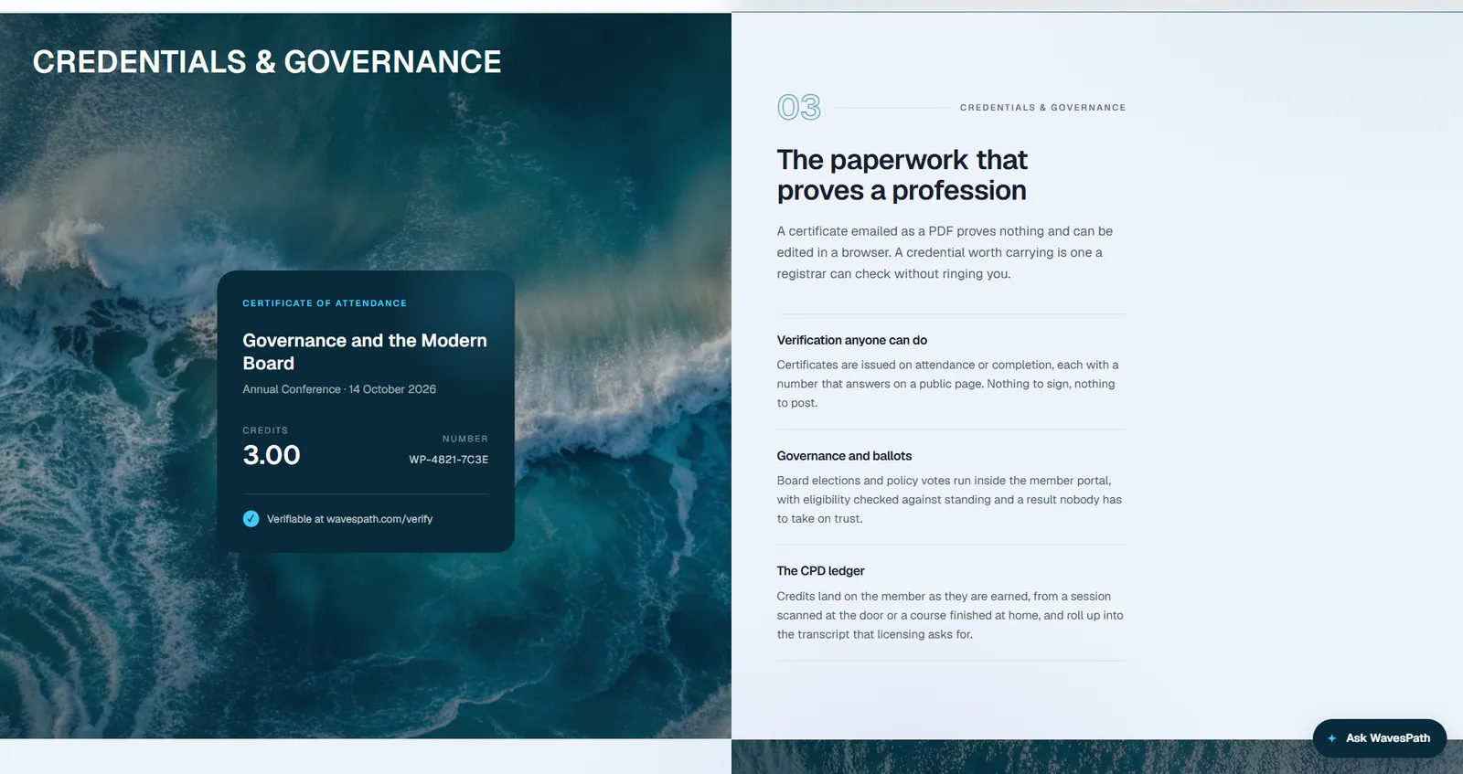 Credentials and governance