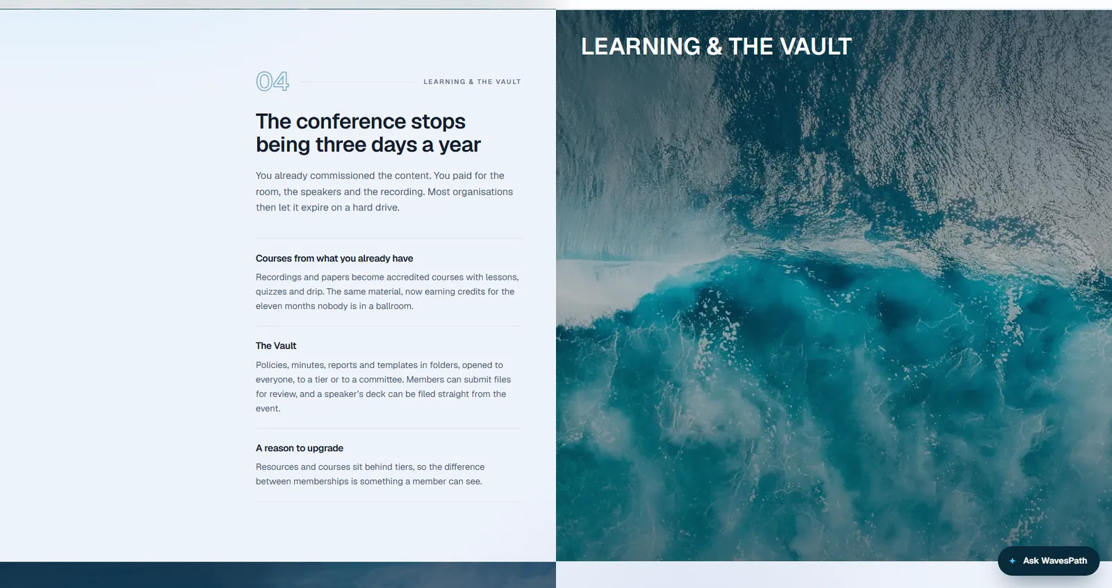 Learning and the vault
